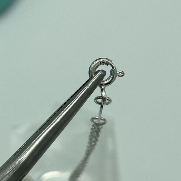 Please Return to Tiffany & Co. Heart Tag Charm Double Chain Bracelet SS 925 - Picture 6 of 13